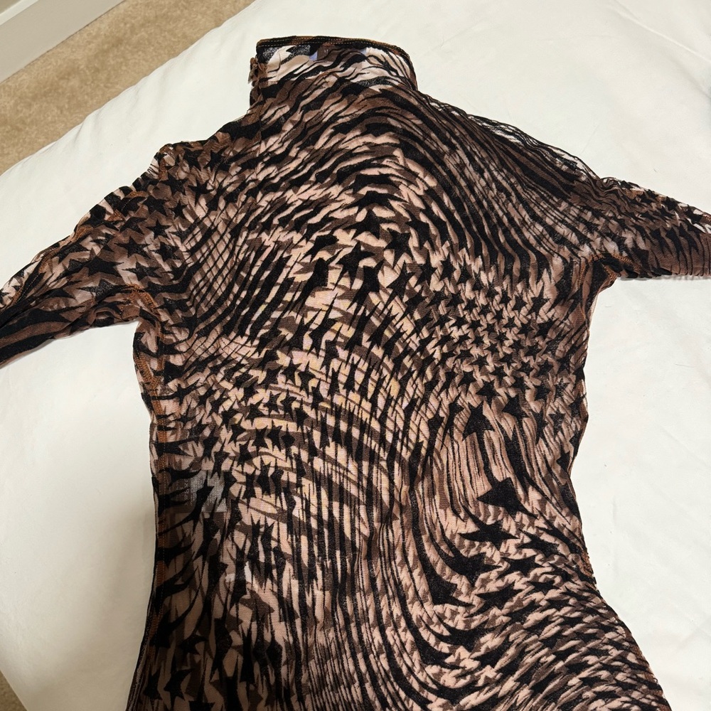 Mugler flocked star illusion turtleneck